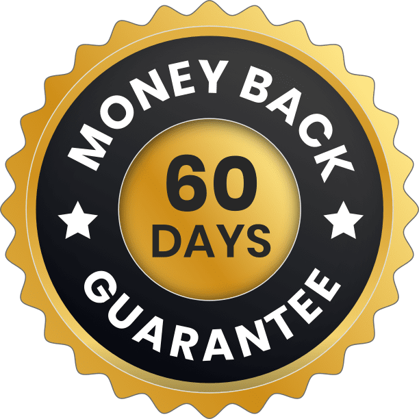 BloodPril 60-day money-back guarantee seal